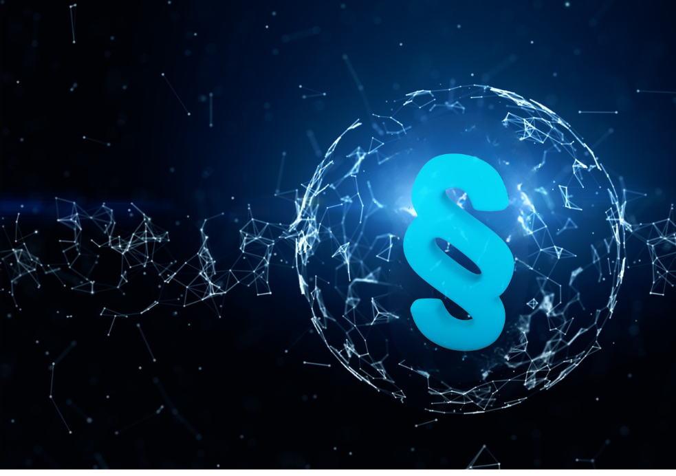 Paragraph Symbol in virtueller Kugel