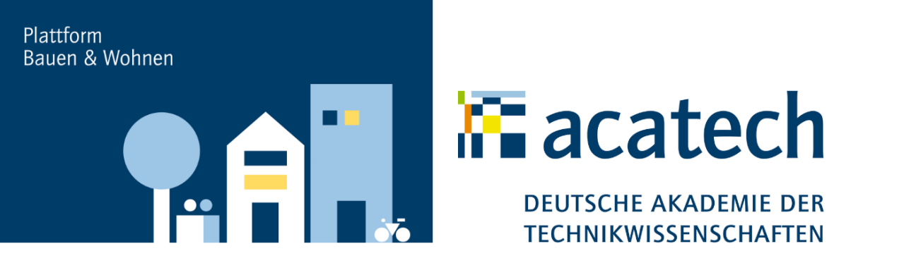 Logo acatech und Projekt „Bauen & Wohnen“ Mapping acatech Projekt „Bauen & Wohnen“